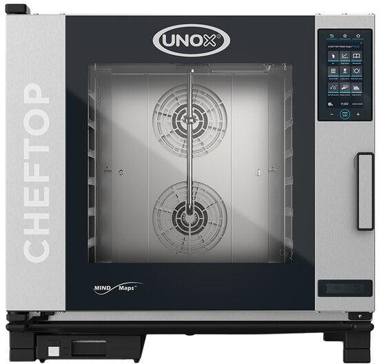 Unox - CHEFTOP MIND.Maps COUNTERTOP PLUS Natural Gas 6 Pan Full Size Combi Oven with Right-Hinged Door, 1Ph, 120V - XAVC-06FS-GPRM