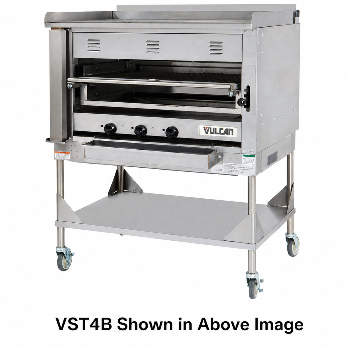 Vulcan - 3 Burner Chophouse Ceramic Broiler With Griddle Plate - VST3B