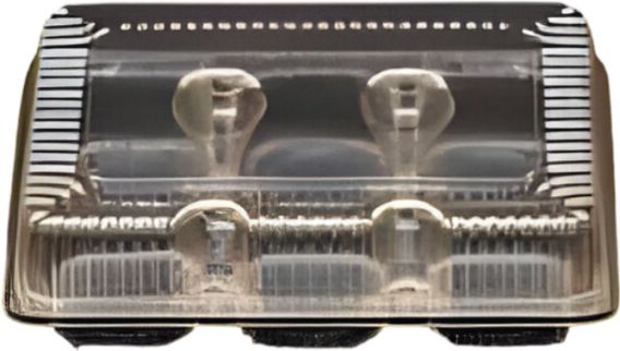 Vespa - 8.5" x 5.8" x 2.5" Plastic Muffin Container, 100/Cs - VEL-021