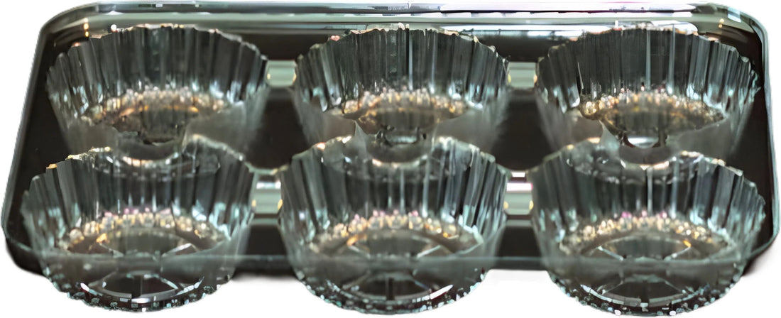 Vespa - 9.4" x 6.13" x 1.00" 6 Large Tart Tray, 1000/Cs - VEL-0309 (Special Order Item)