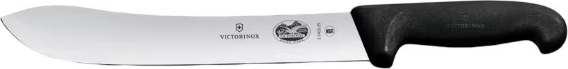 Victorinox - 10" Straight Blade Black Fibrox Butcher Knife - 5.7403.25BK