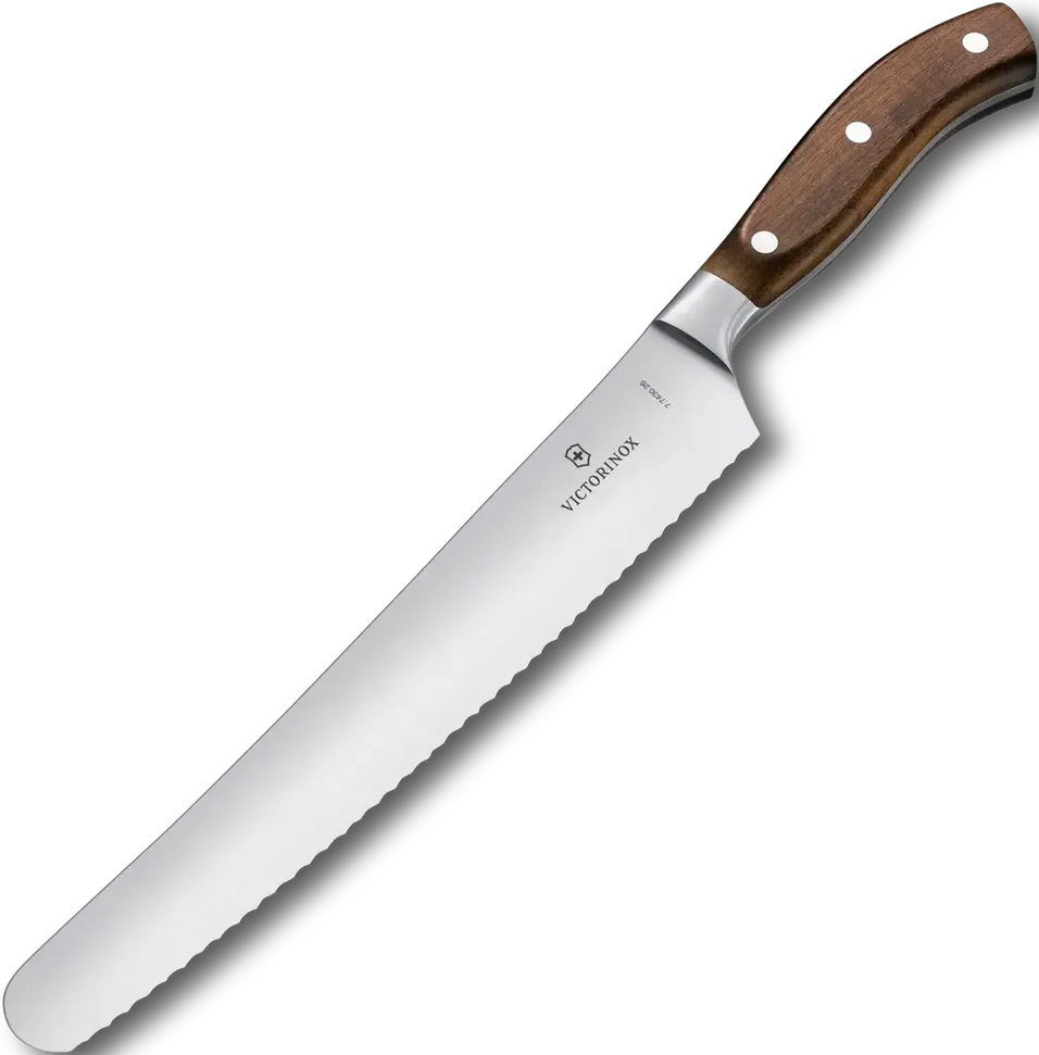 Victorinox - 10.25" Curved Serrated Blade Wood Bread & Pastry Knife - 7.7430.26G