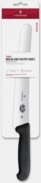 Victorinox - 10.25" Serrated Blade Fibrox Bread & Pastry Knife - 5.2933.26BK