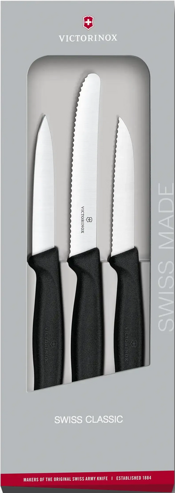 Victorinox - 3-Pieces Black Paring Knife Set - 6.7113.3G