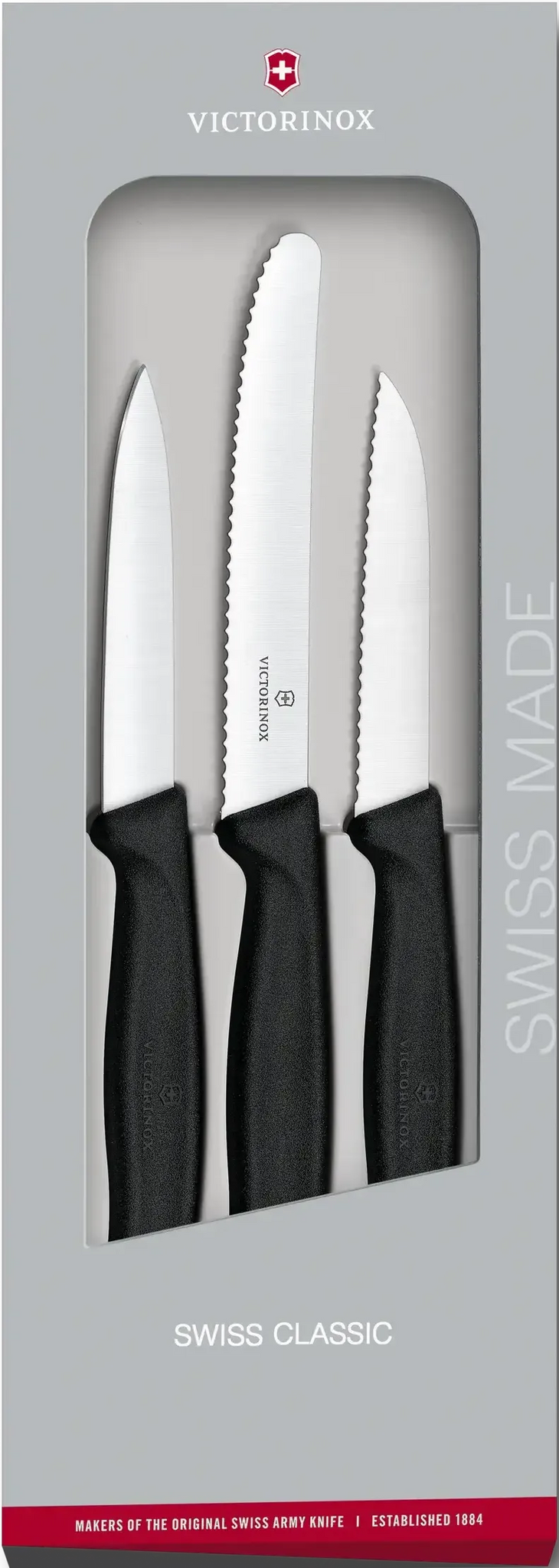 Victorinox - 3-Pieces Black Paring Knife Set - 6.7113.3G