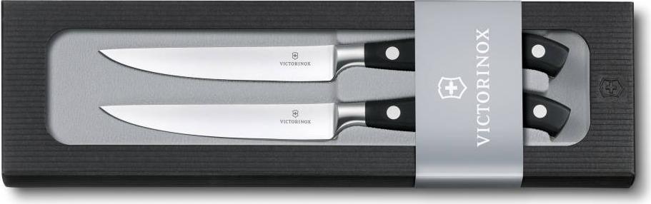 Victorinox - 4.5" Grand Maître Forged Steak Knives, Straight Edge (Set of 2) - 7.7242.2