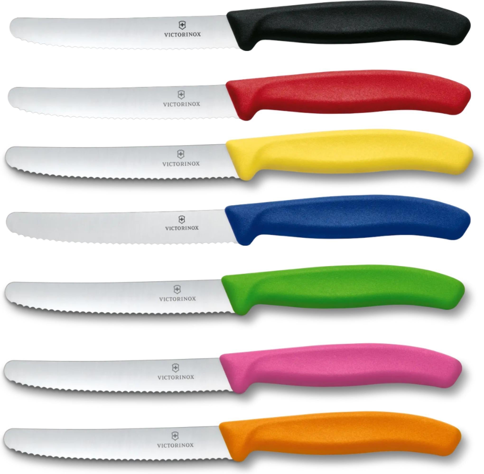 Victorinox - 4.5" Rounded Tip Serrated Utility Knife, Pack of 24 Assorted Colors - 6.7836.L119-X3