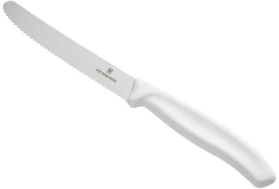 Victorinox - 4.5" Rounded Tip Serrated Utility Knife With White Handle - 6.7837
