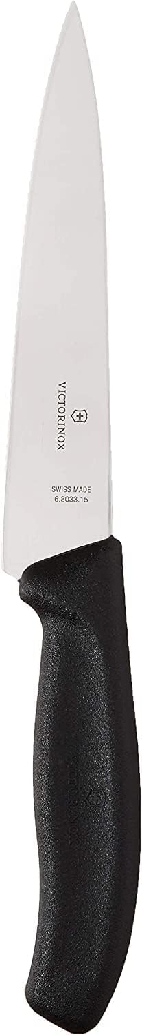Victorinox - 6" Serrated Blade Black Chef's Knife - 6.8033.15-X1