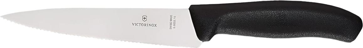 Victorinox - 6" Serrated Blade Black Chef's Knife - 6.8033.15-X1