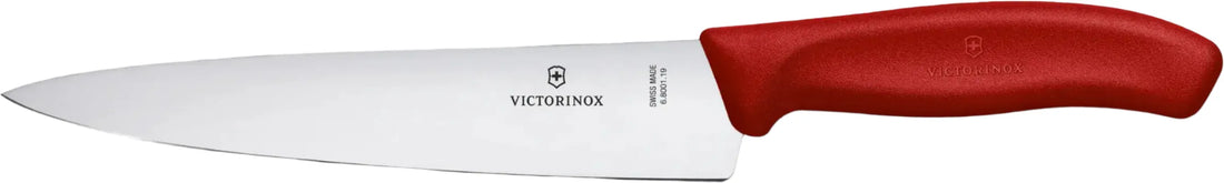 Victorinox - 8" Straight Blade Red Carving Knife - 6.8001.19B