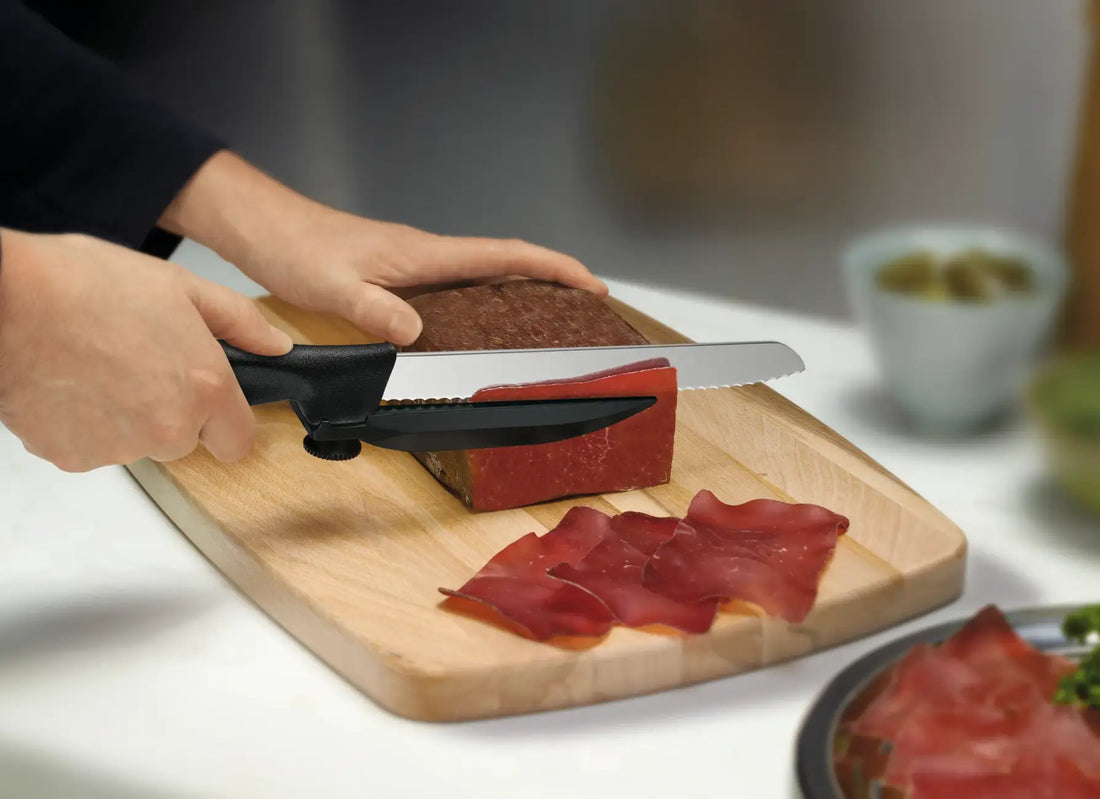 Victorinox - 8.25" Serrated Blade Dux Knife with Adjustable Black Guide - 6.8663.21