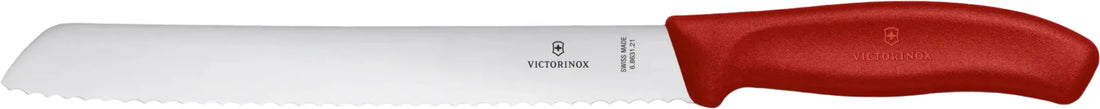 Victorinox - 8.25" Serrated Blade Red Bread Knife - 6.8631.21B