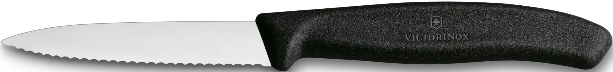 Victorinox - Black 3.25" Swiss Classic Serrated Blade Paring Knife, Pack of 24 - 6.7633-X3