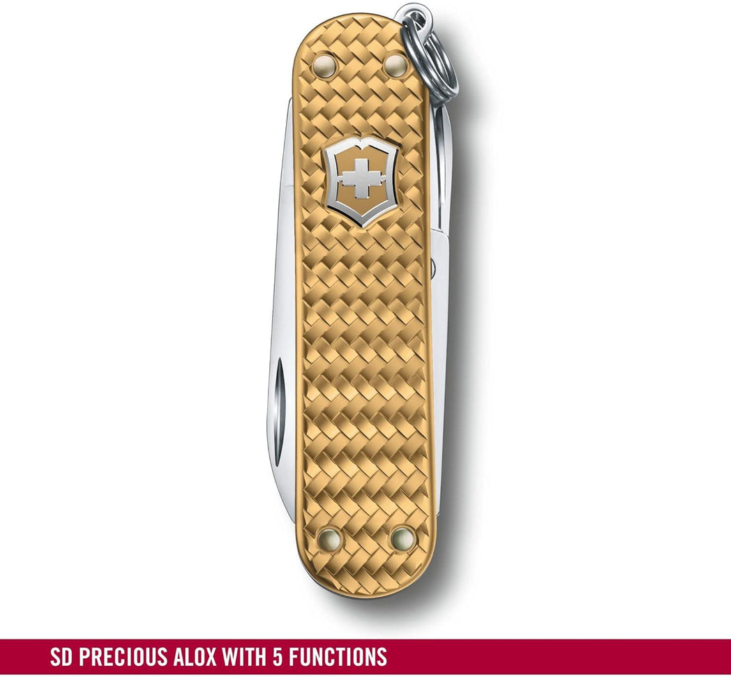 Victorinox - Classic Precious Alox Brass Gold Swiss Army Knife - 0.6221.408G