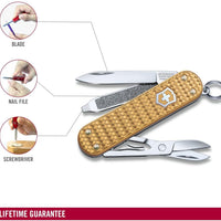 Victorinox - Classic Precious Alox Brass Gold Swiss Army Knife - 0.6221.408G
