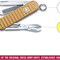 Victorinox - Classic Precious Alox Brass Gold Swiss Army Knife - 0.6221.408G