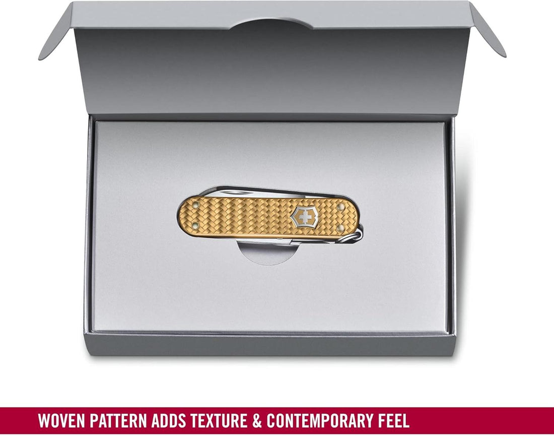 Victorinox - Classic Precious Alox Brass Gold Swiss Army Knife - 0.6221.408G