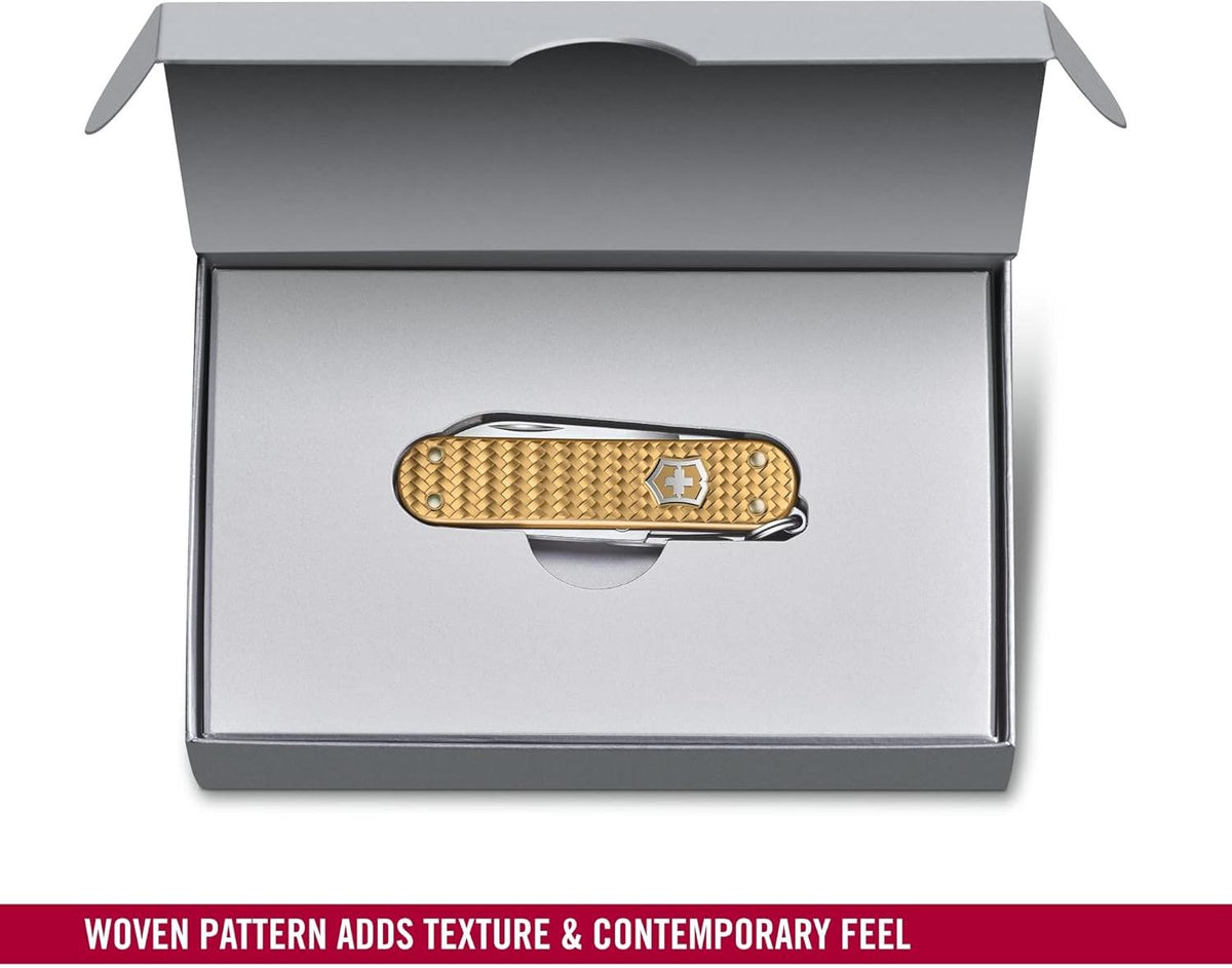 Victorinox - Classic Precious Alox Brass Gold Swiss Army Knife - 0.6221.408G