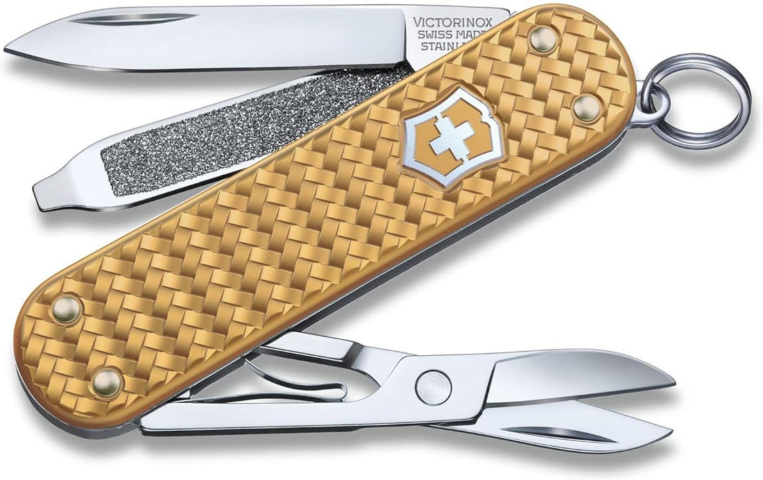 Victorinox - Classic Precious Alox Brass Gold Swiss Army Knife - 0.6221.408G