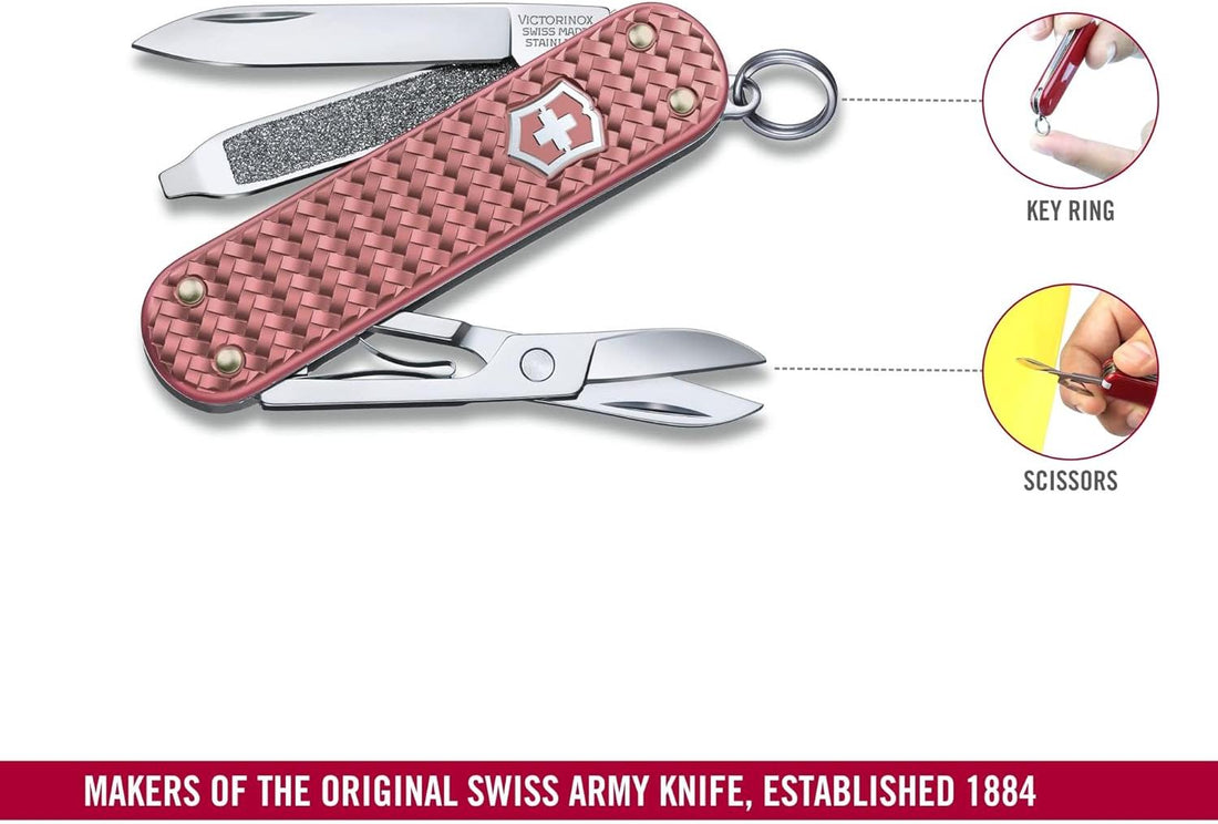 Victorinox - Classic Precious Alox Gentle Rose Swiss Army Knife - 0.6221.405G