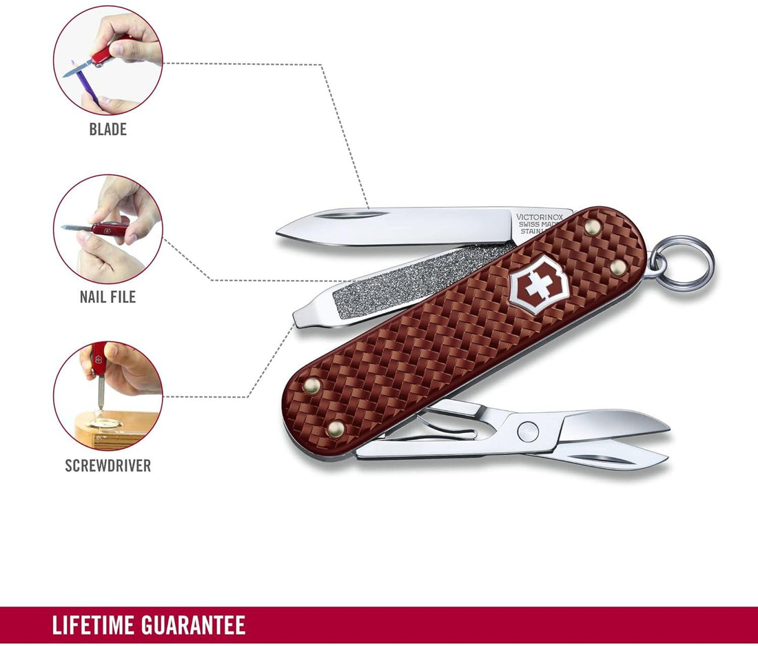 Victorinox - Classic Precious Alox Hazel Brown Swiss Army Knife - 0.6221.4011G
