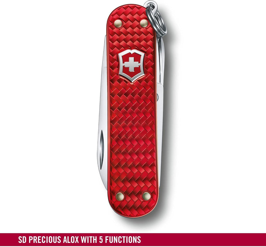 Victorinox - Classic Precious Alox Iconic Red Swiss Army Knife - 0.6221.401G