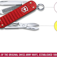 Victorinox - Classic Precious Alox Iconic Red Swiss Army Knife - 0.6221.401G