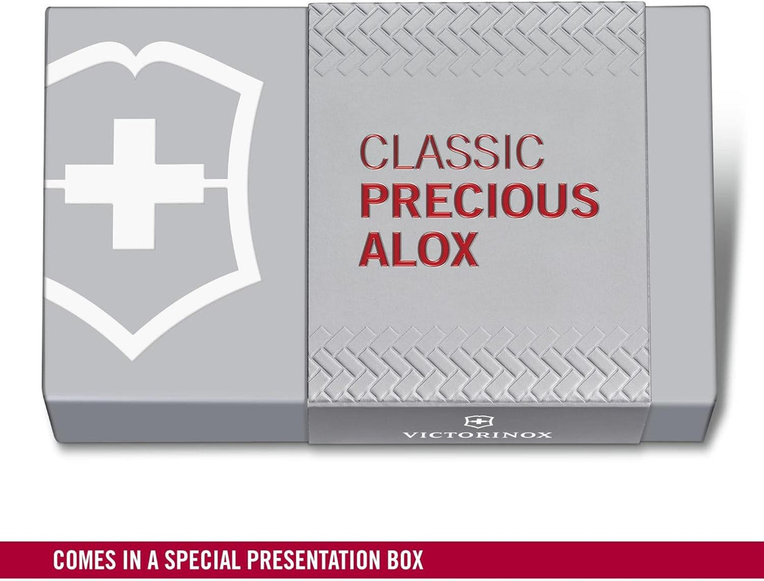 Victorinox - Classic Precious Alox Iconic Red Swiss Army Knife - 0.6221.401G