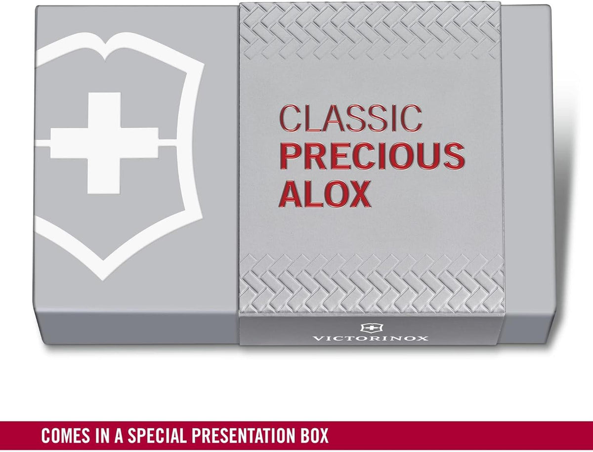 Victorinox - Classic Precious Alox Iconic Red Swiss Army Knife - 0.6221.401G