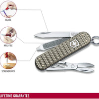 Victorinox - Classic Precious Alox Infinite Grey Swiss Army Knife - 0.6221.4031G