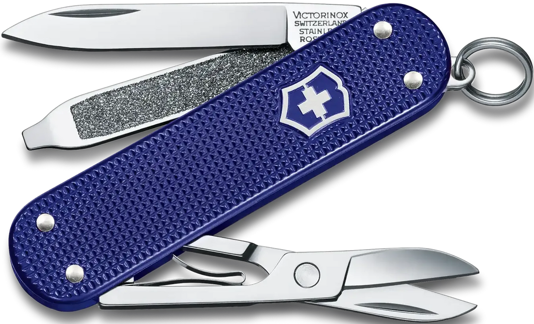 Victorinox - Classic SD Alox Night Dive Blue Swiss Army Knife, CC Box Packing - 0.6221.222G