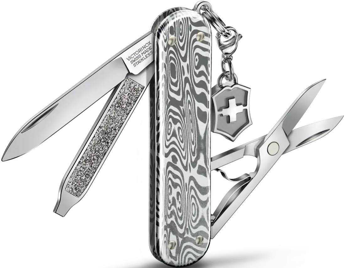 Victorinox - Classic SD Brilliant Damast Swiss Army Knife - 0.6221.34