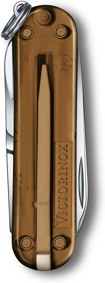 Victorinox - Classic SD Chocolate Fudge Brown Translucent Swiss Army Knife, CC Box Packing - 0.6223.T55G