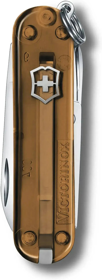 Victorinox - Classic SD Chocolate Fudge Brown Translucent Swiss Army Knife, CC Box Packing - 0.6223.T55G