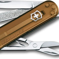 Victorinox - Classic SD Chocolate Fudge Brown Translucent Swiss Army Knife, CC Box Packing - 0.6223.T55G