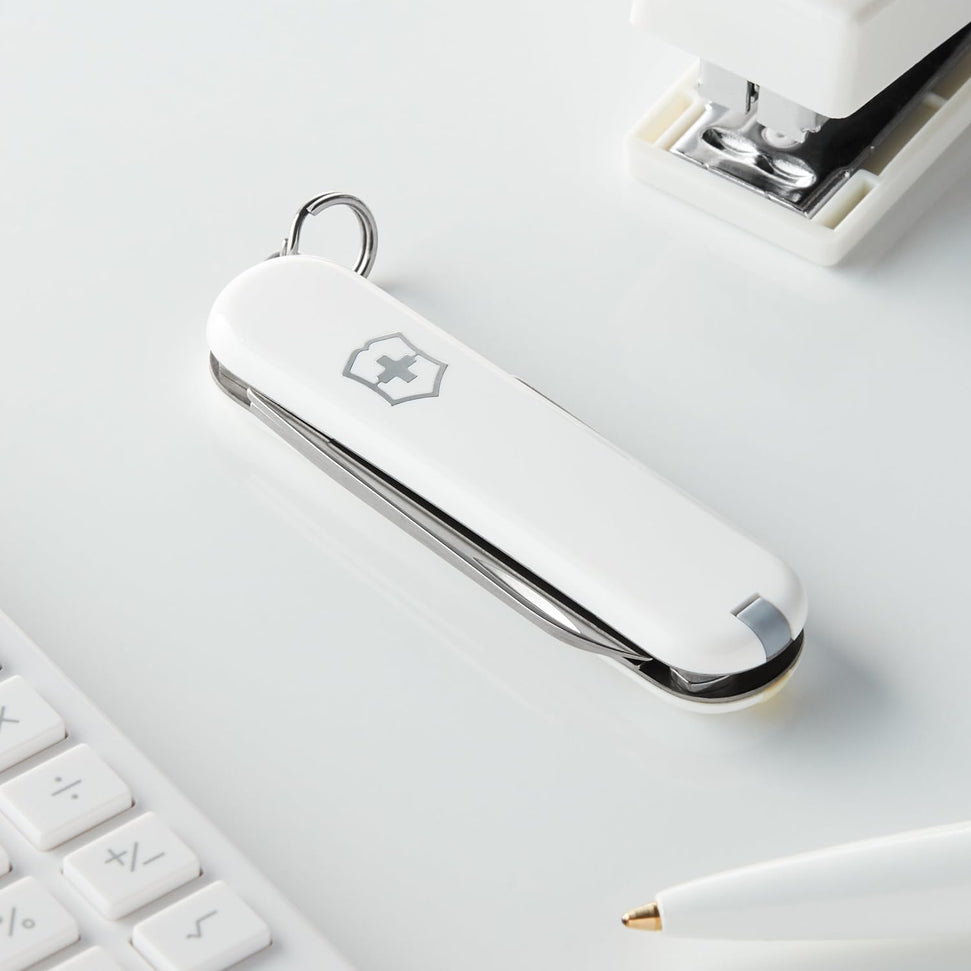 Victorinox - Classic SD Falling Snow White Small Pocket Knife, CC Box Packing - 0.6223.7G
