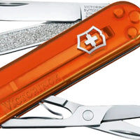 Victorinox - Classic SD Fire Opal Orange Translucent Swiss Army Knife, CC Box Packing - 0.6223.T82G