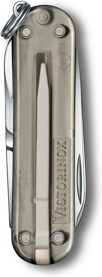 Victorinox - Classic SD Mystical Morning Grey Translucent Swiss Army Knife, CC Box Packing - 0.6223.T31G