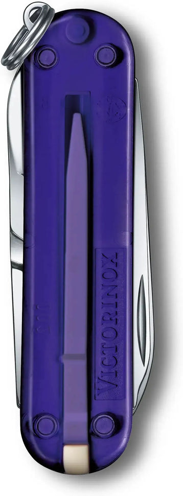 Victorinox - Classic SD Persian Indigo Purple Translucent Swiss Army Knife, CC Box Packing - 0.6223.T29G