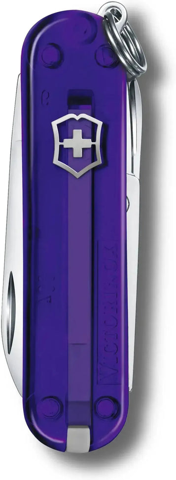 Victorinox - Classic SD Persian Indigo Purple Translucent Swiss Army Knife, CC Box Packing - 0.6223.T29G
