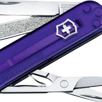 Victorinox - Classic SD Persian Indigo Purple Translucent Swiss Army Knife, CC Box Packing - 0.6223.T29G