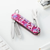 Victorinox - Classic SD Pink Camouflage Pocket Knife, Blister Packing - 0.6223.T5R2-X4