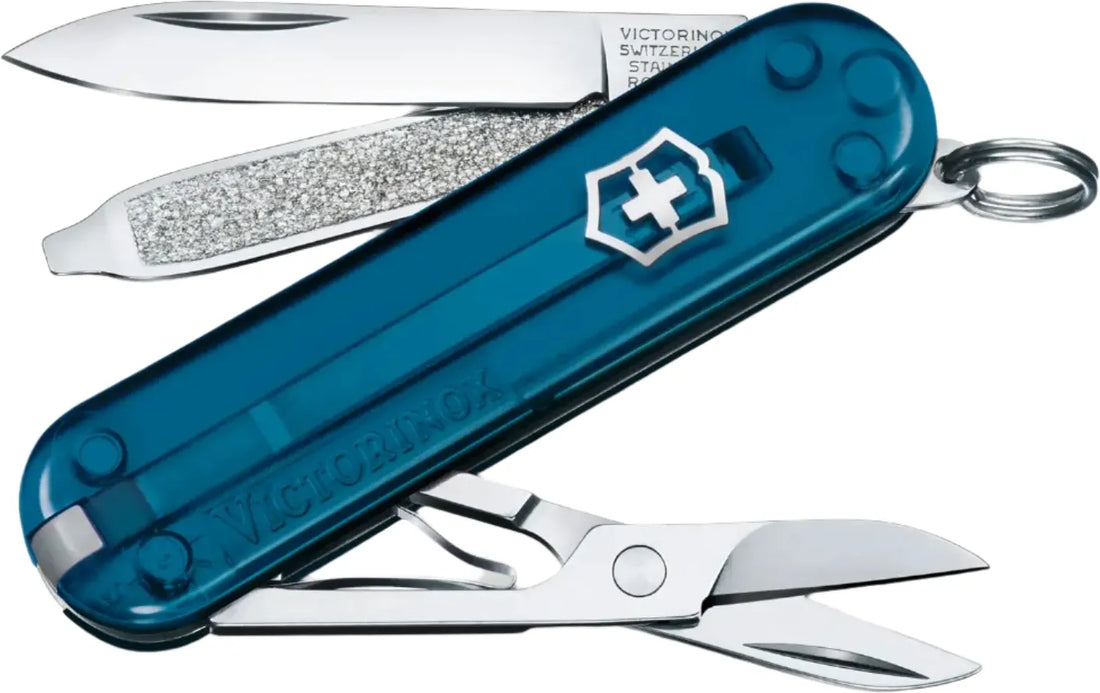 Victorinox - Classic SD Sky High Blue Translucent Swiss Army Knife, CC Box Packing - 0.6223.T61G