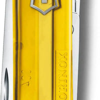 Victorinox - Classic SD Tuscan Sun Yellow Translucent Swiss Army Knife, CC Box Packing - 0.6223.T81G