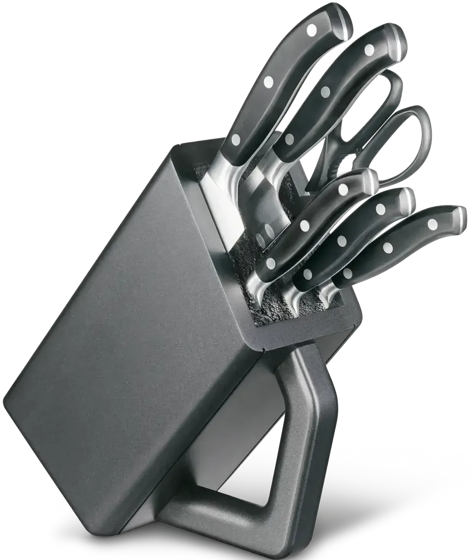 Victorinox - Grand Maître Black Cutlery Block 6 Pieces Set - 7.7243.6