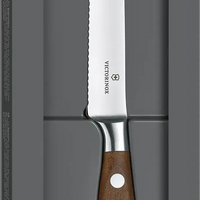 Victorinox - Grand Maître Wood 4.75" Serrated Spear Point Blade Steak Knife - 7.7200.12WG