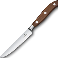 Victorinox - Grand Maître Wood 4.75" Serrated Spear Point Blade Steak Knife - 7.7200.12WG