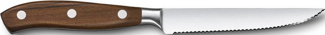 Victorinox - Grand Maître Wood 4.75" Serrated Spear Point Blade Steak Knife - 7.7200.12WG