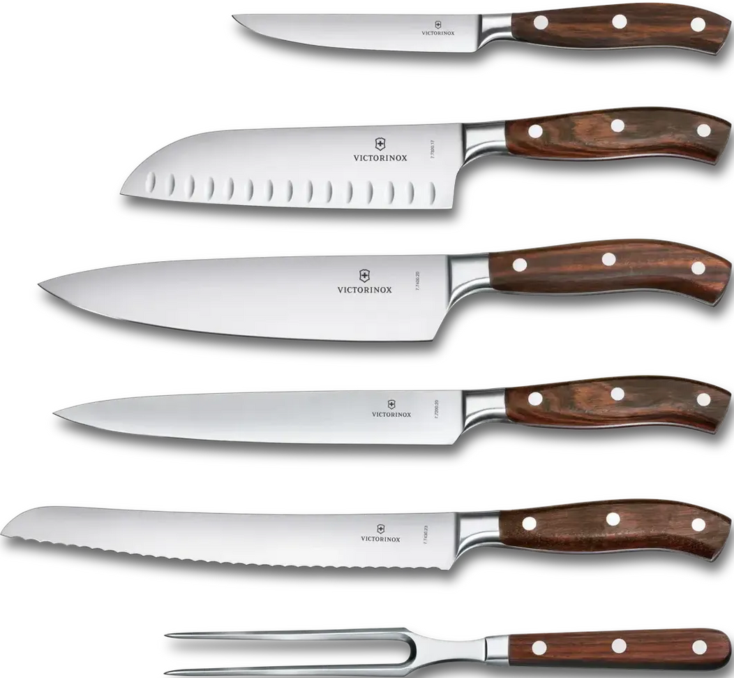 Victorinox - Grand Maître Wood Knife Block 6 Pieces Set - 7.7240.6